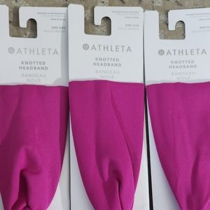 Athleta Knotted Headband - 3 pack - Electric Fuchsia
